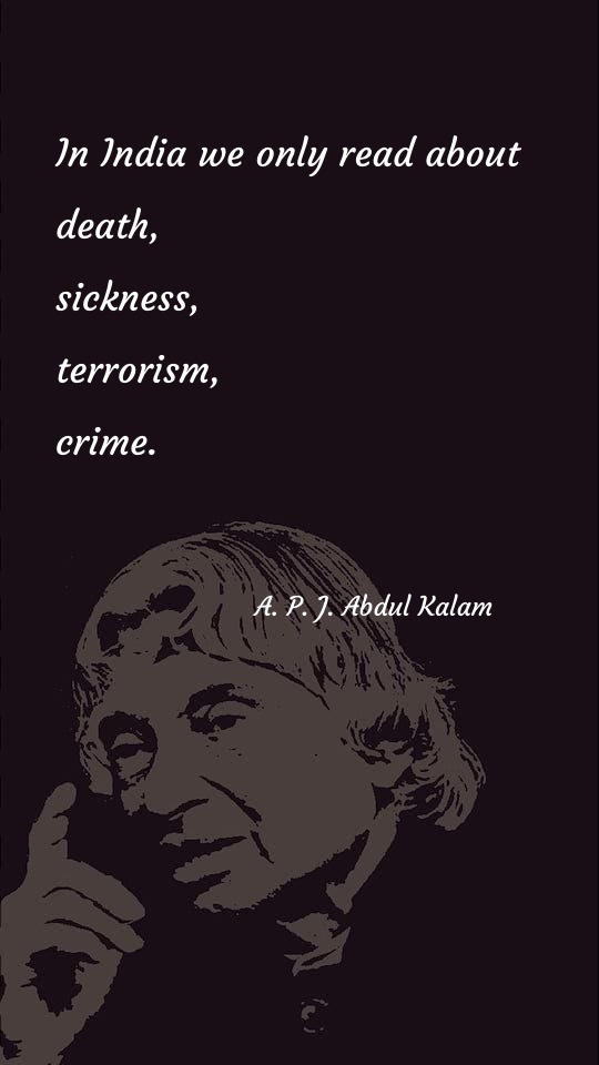 In India we only read about death - Age Quotes at statush.com