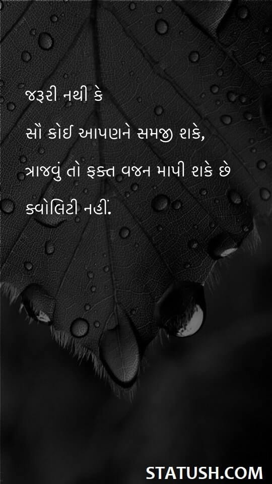 It is not necessary that everyone can understand us - Gujarati Quotes at statush.com