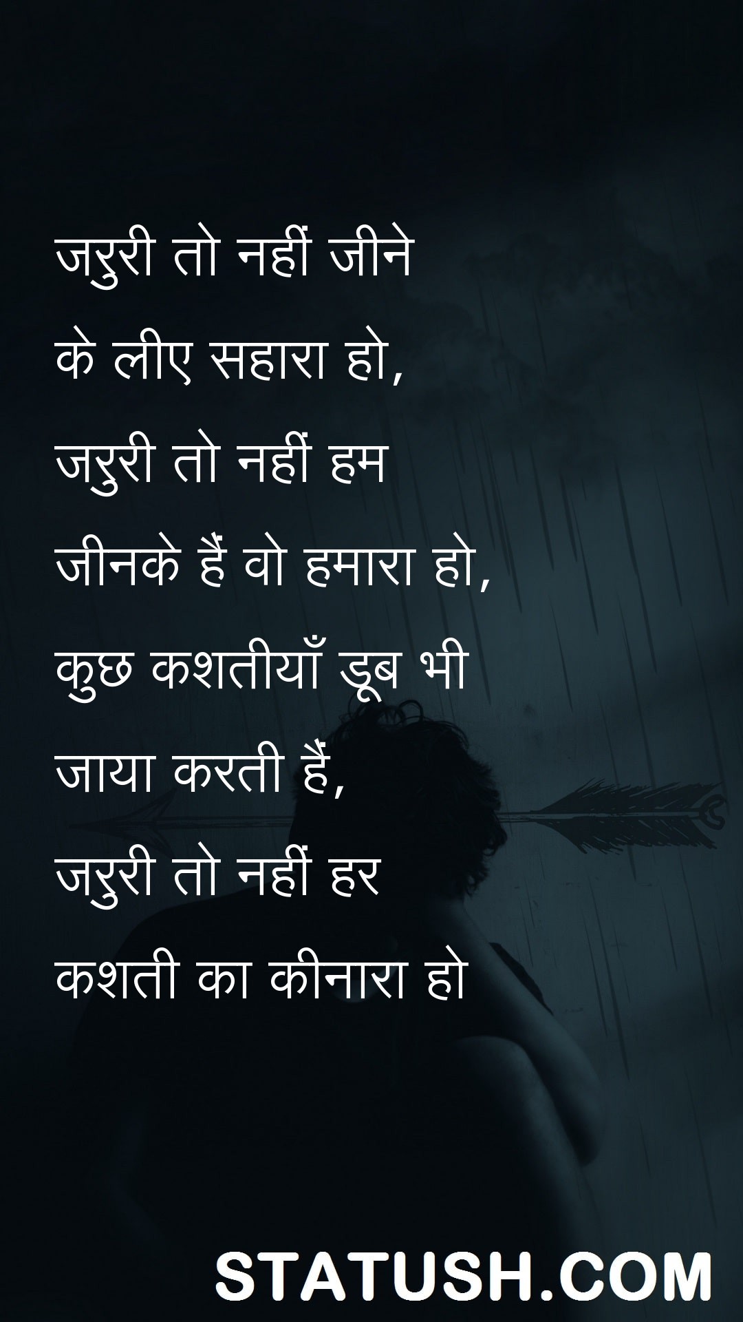 It is not necessary to have support to live - Shayri Quotes at statush.com