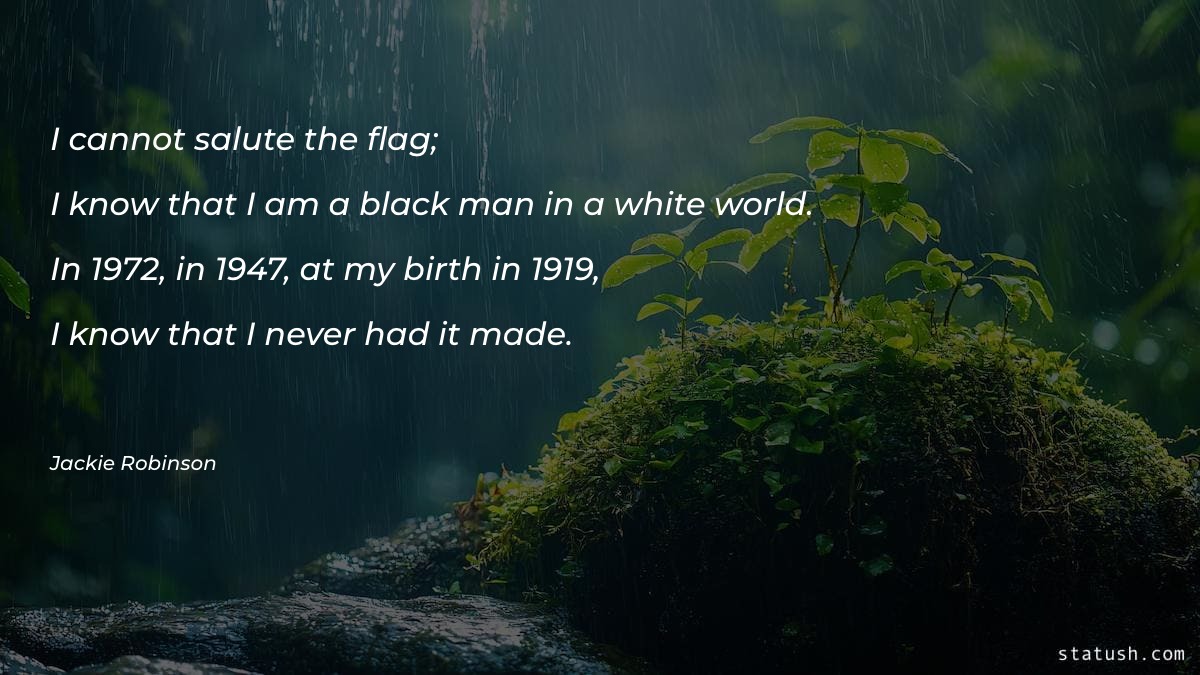 I cannot salute the flag Motivational Quotes at statush.com