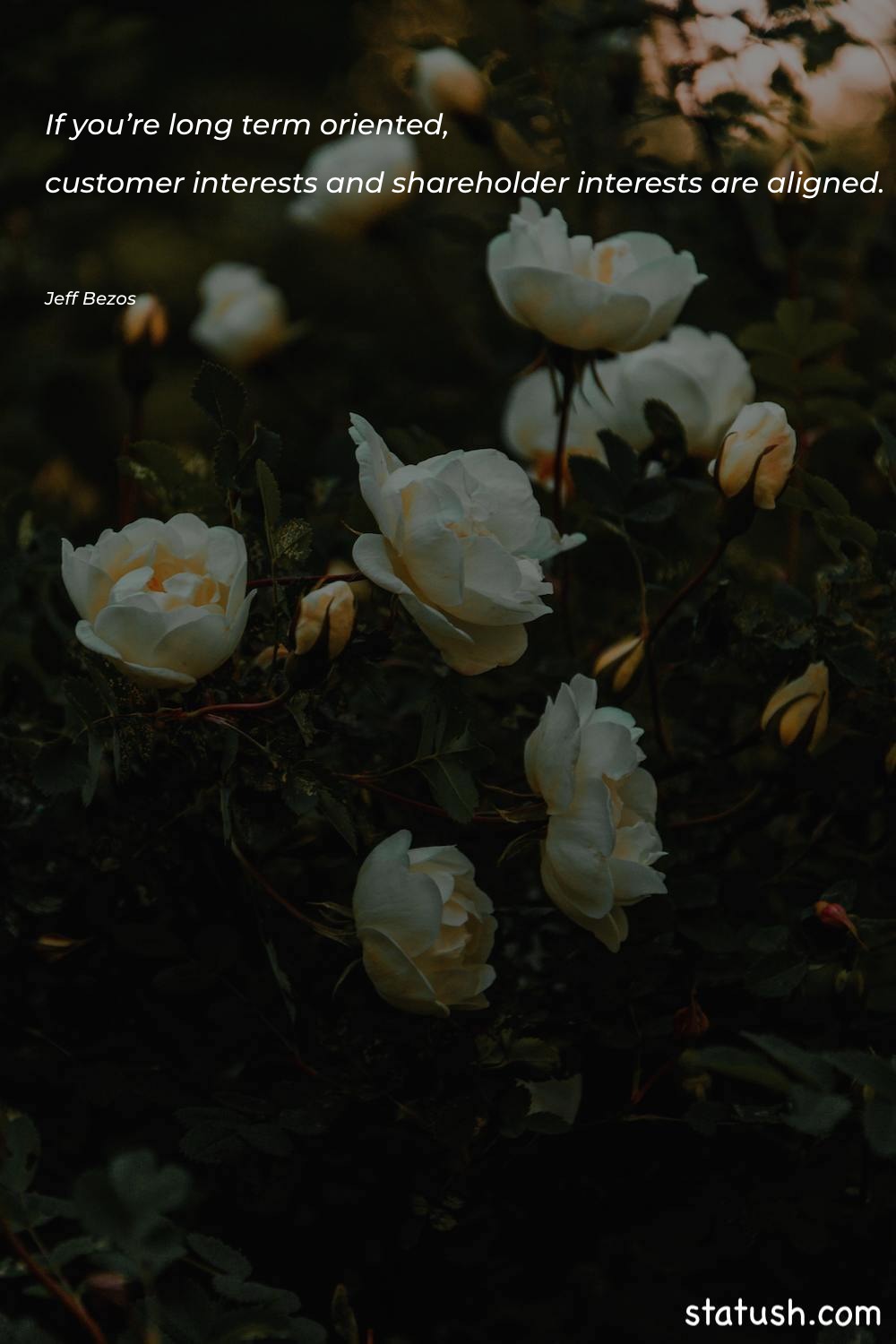 If you’re long-term oriented, customer