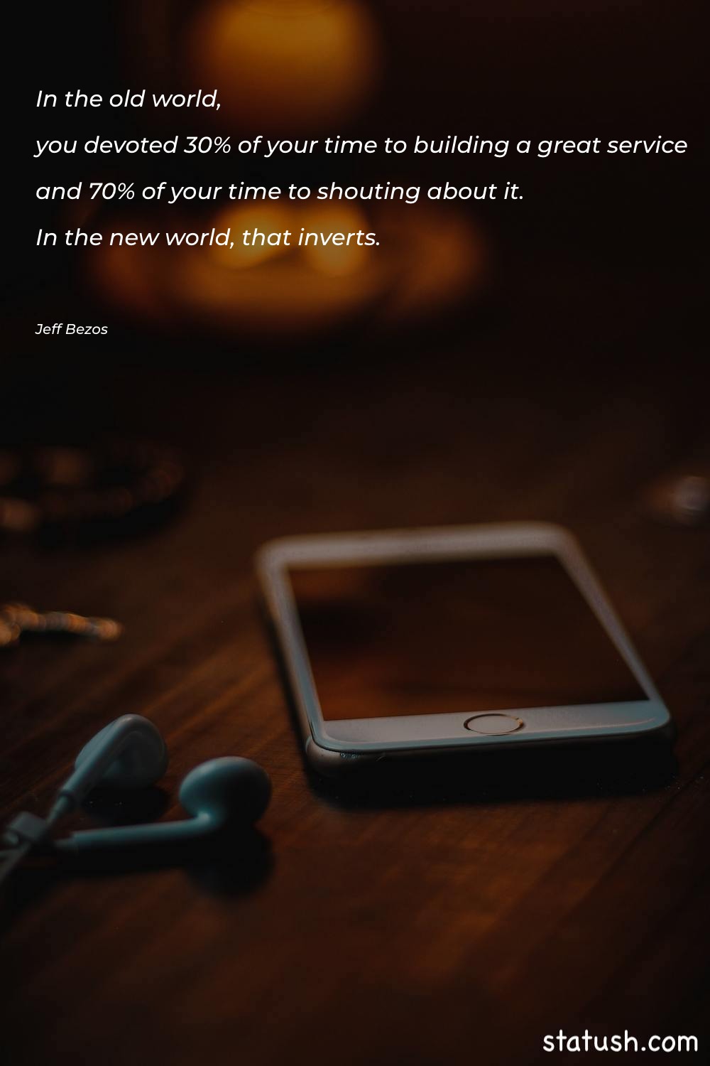 In the old world, you