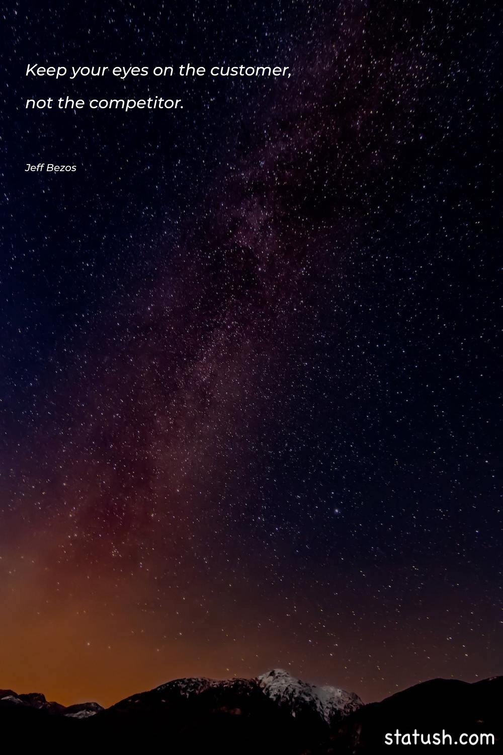 Keep your eyes on the - Motivational Quotes at statush.com