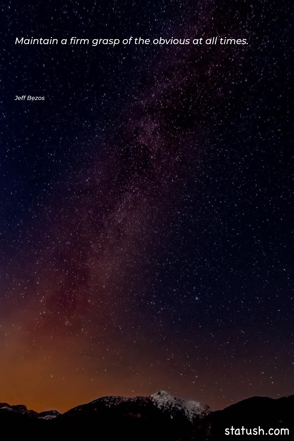 Maintain a firm grasp of