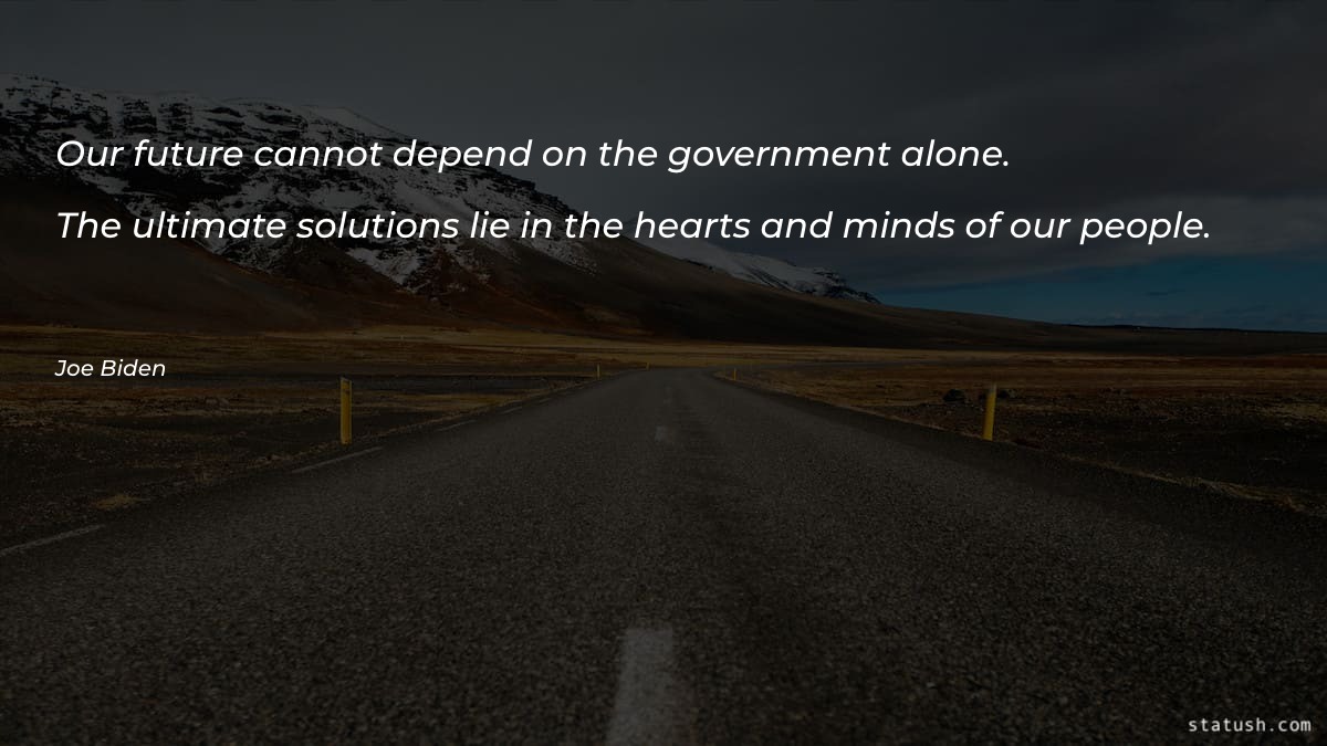 Our future cannot depend on Future Quotes at statush.com