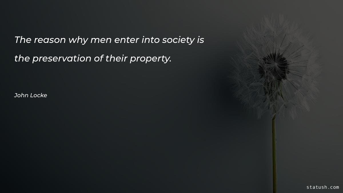 The reason why men enter