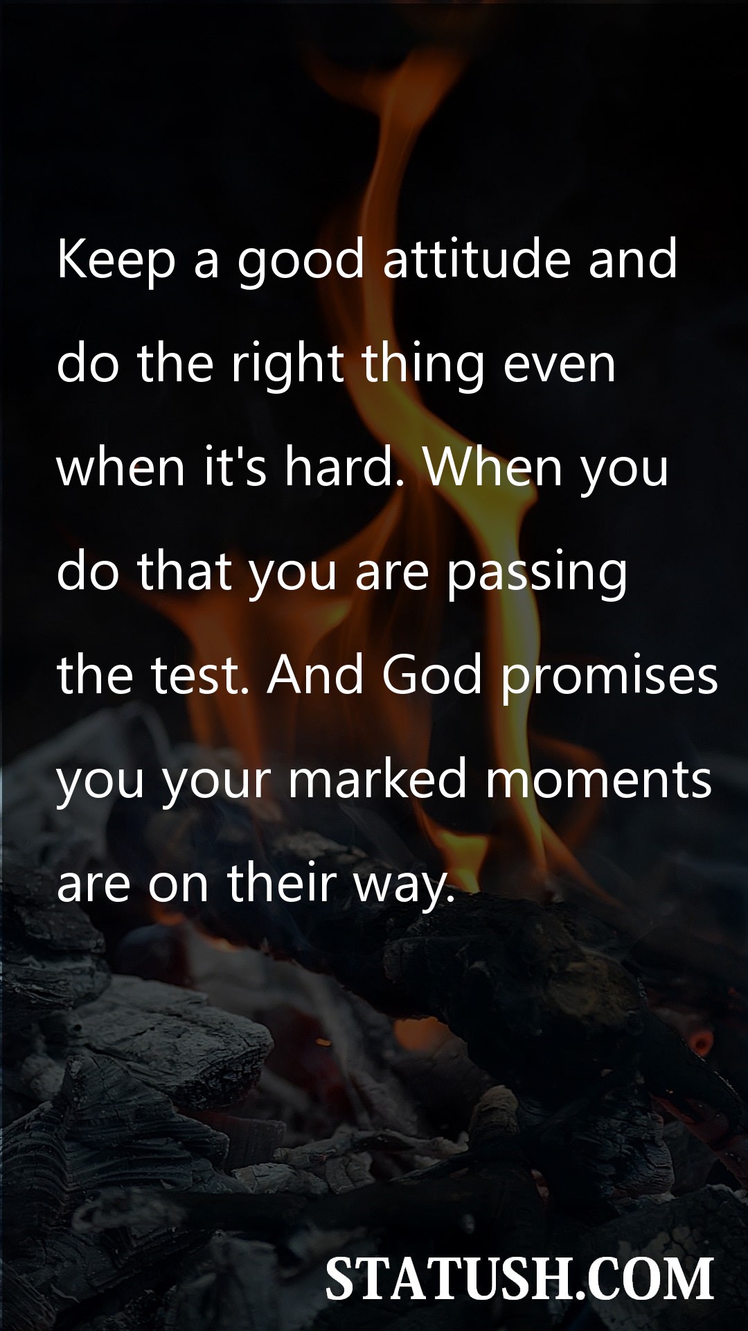 Keep a good attitude and Lord Quotes at statush.com