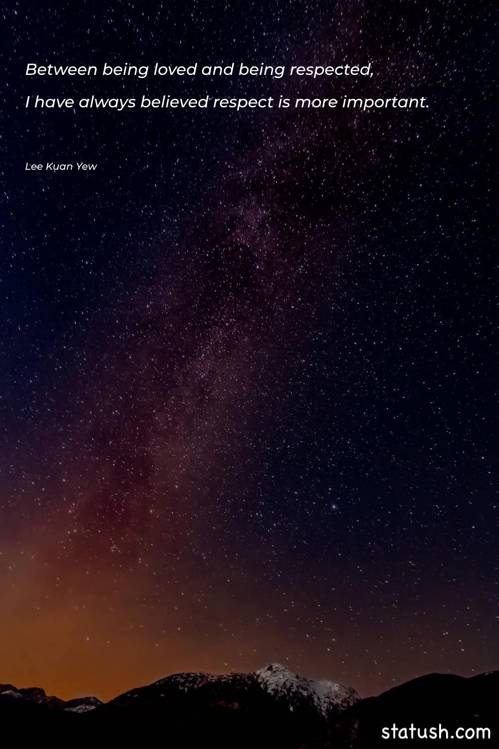 Between being loved and being