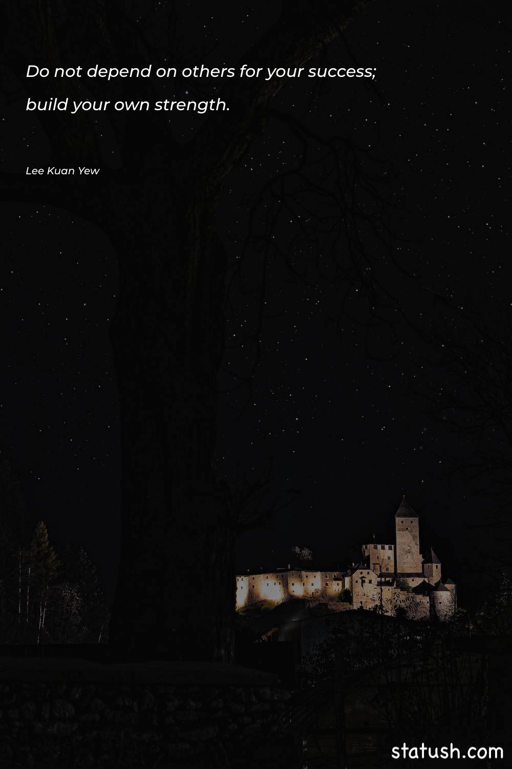 Do not depend on others Success Quotes at statush.com