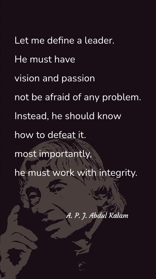 Let me define a leader - Leadership Quotes at statush.com