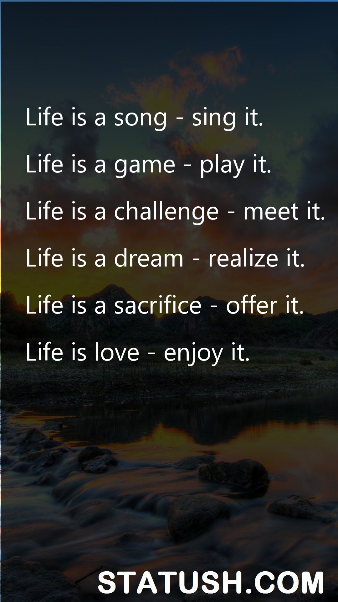 Life is a song sing it - Life Quotes at statush.com