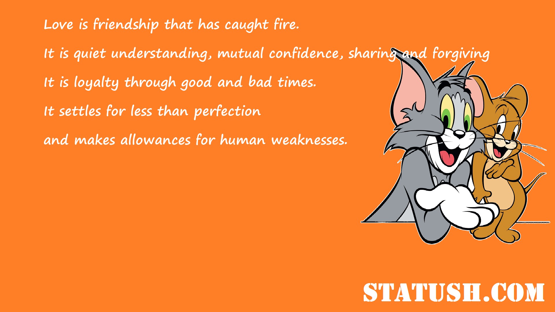 Love is friendship that has caught fire. Friendship Quotes at statush.com