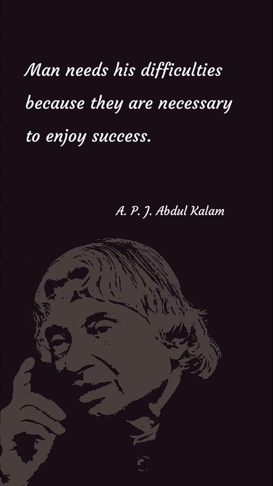 Man needs his difficulties because - Success Quotes at statush.com