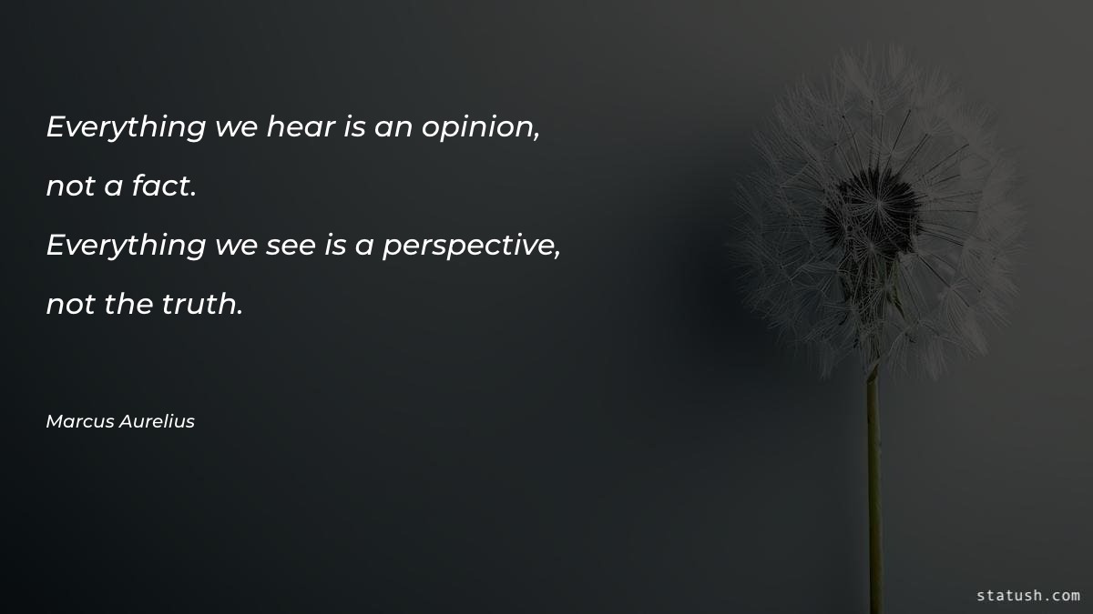 Everything we hear is an