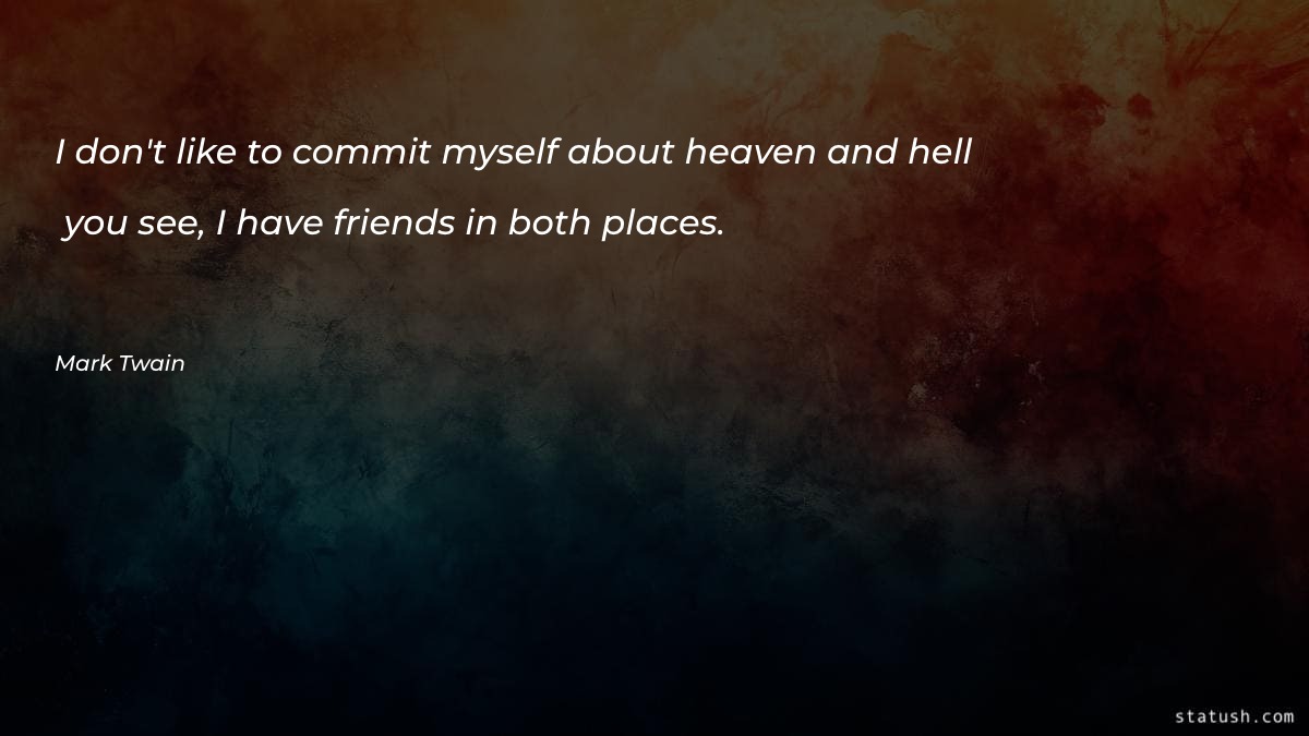 I don't like to commit myself - Motivational Quotes at statush.com
