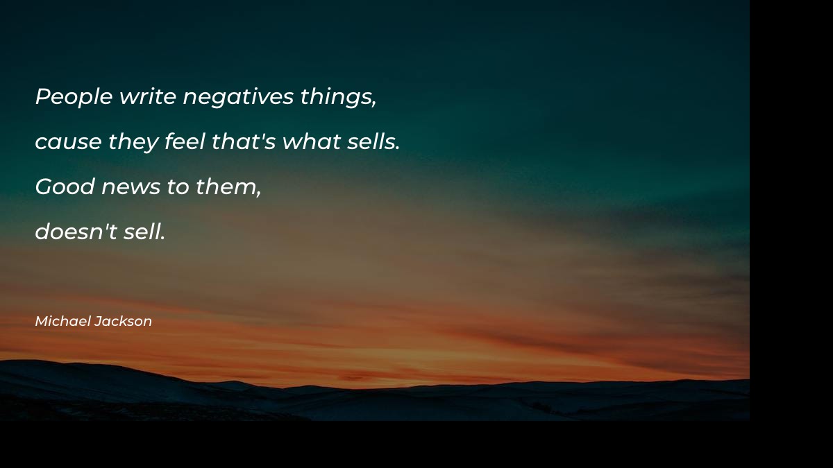 People write negatives things