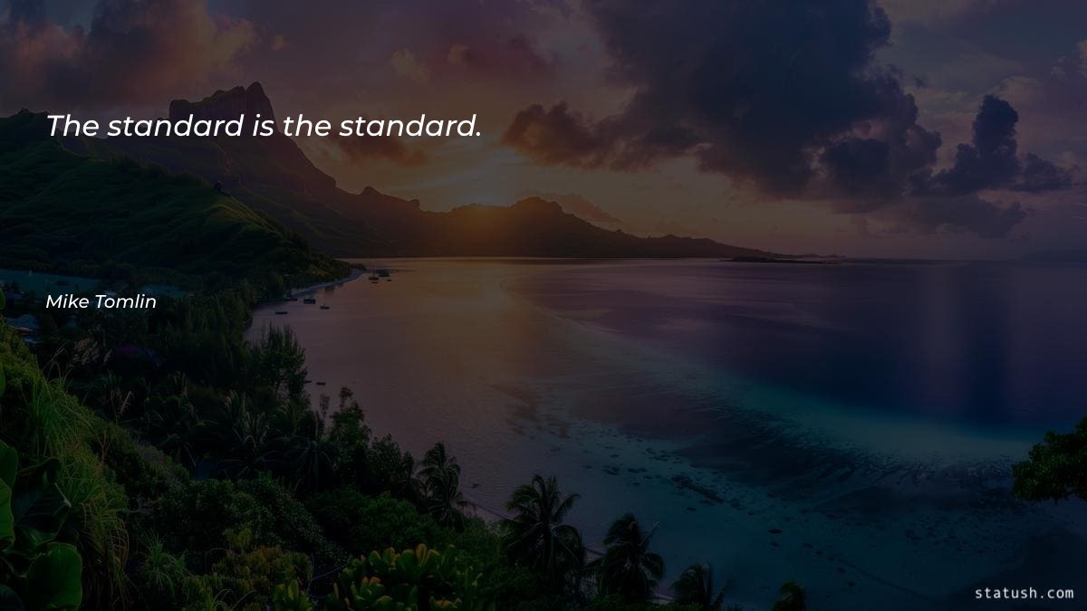 The standard is the standard