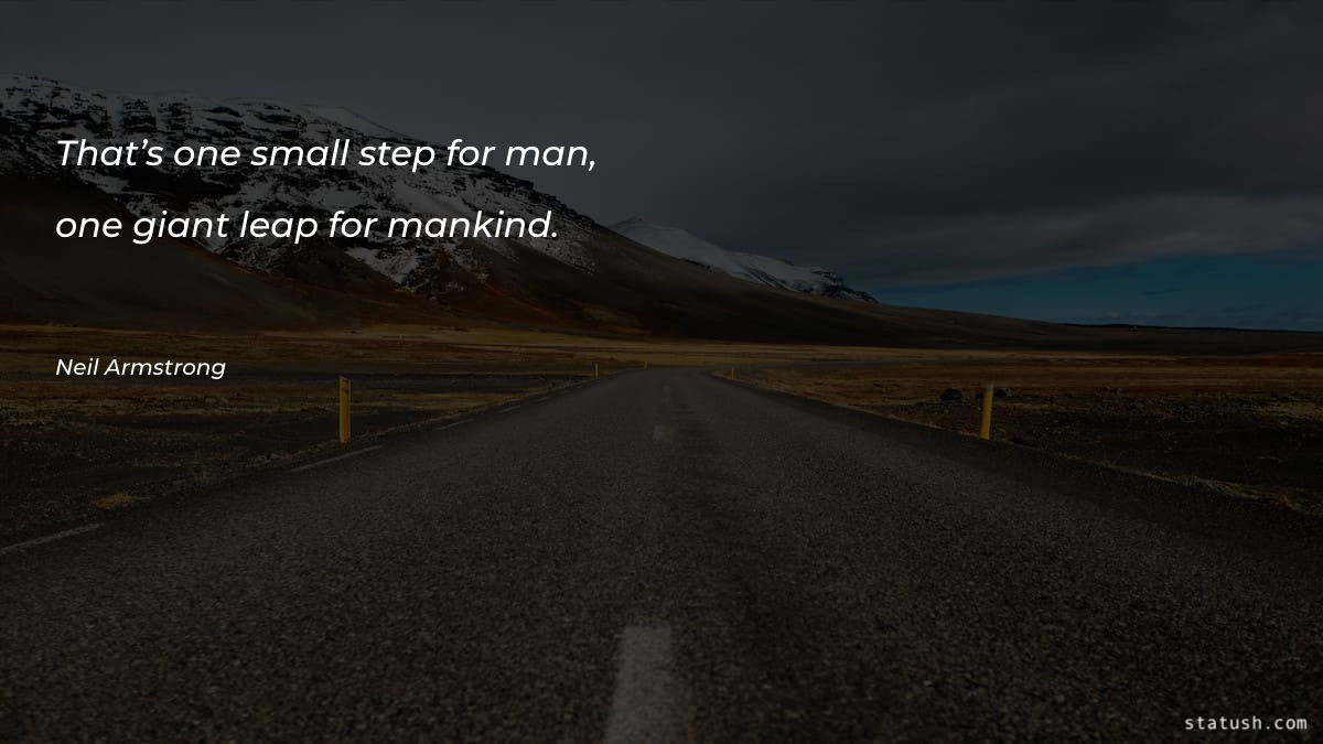 That’s one small step for