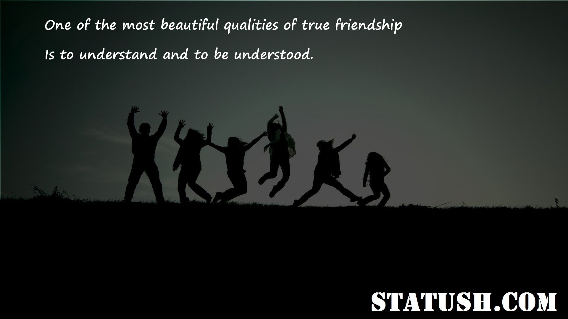 One of the most beautiful qualities of true friendship Friendship Quotes at statush.com