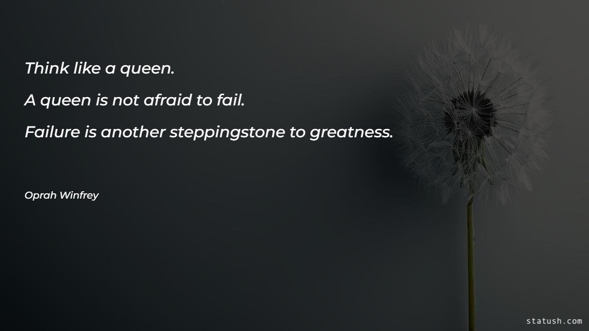 Think like a queen - Motivational Quotes at statush.com