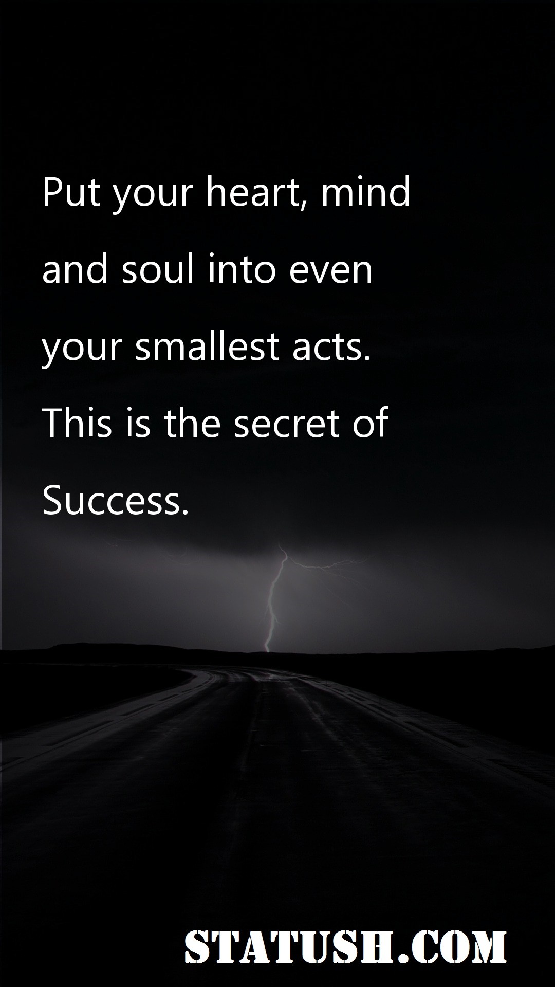 Put your heart mind - Success Quotes at statush.com