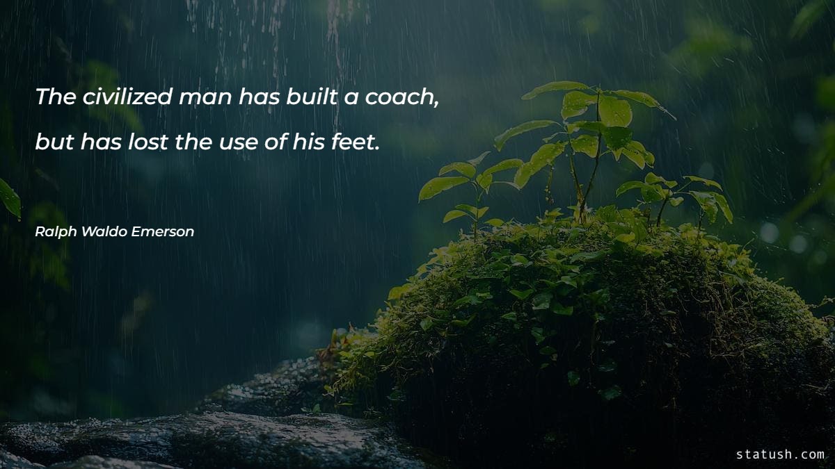 The civilized man has built a coach - Motivational Quotes at statush.com