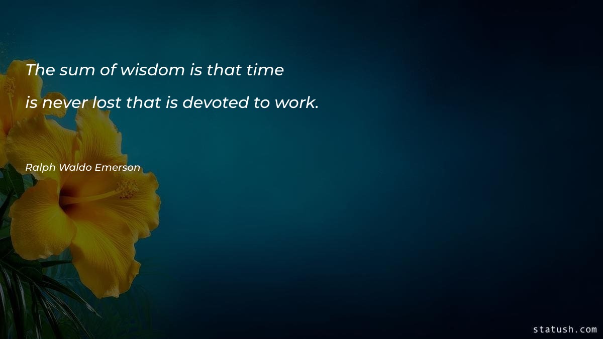 The sum of wisdom is that time Motivational Quotes at statush.com