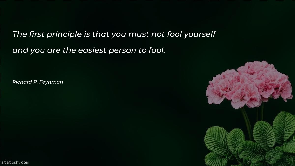 The first principle is that