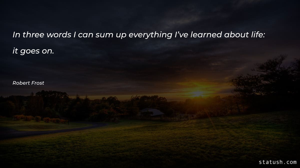 In three words I can