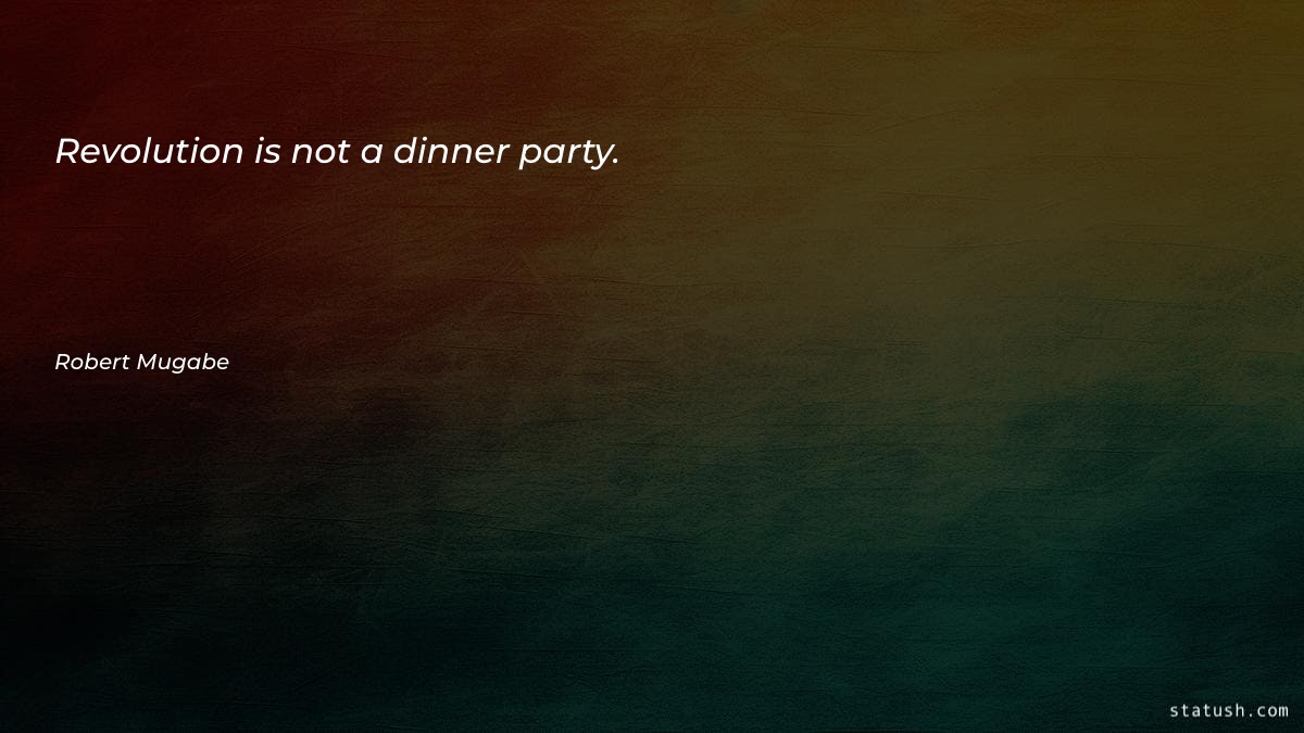Revolution is not a dinner