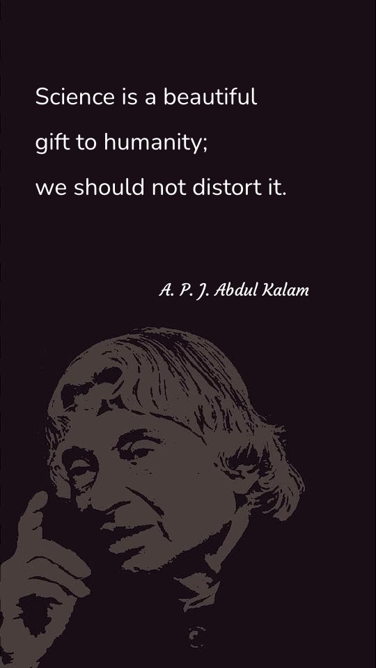 Science is a beautiful gift to humanity - Science Quotes at statush.com