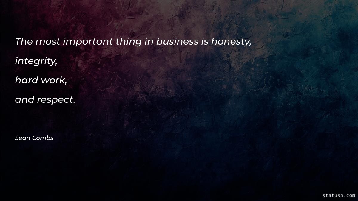 The most important thing in