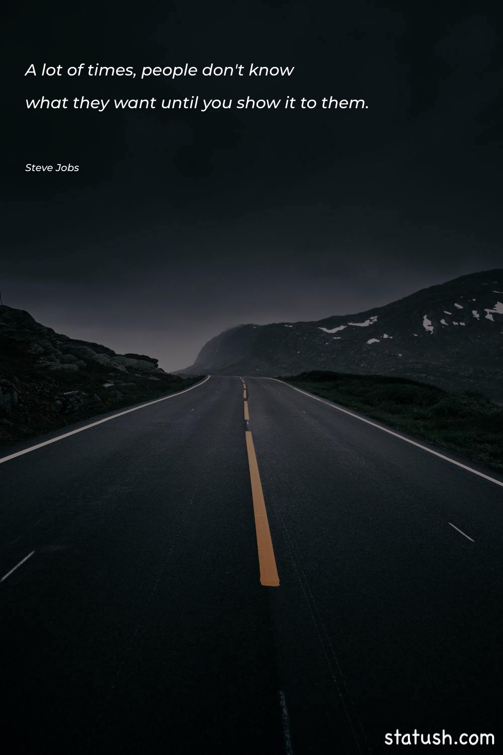 A lot of times, people