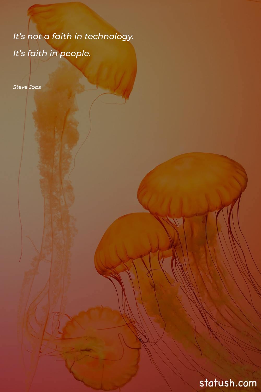 It’s not a faith in