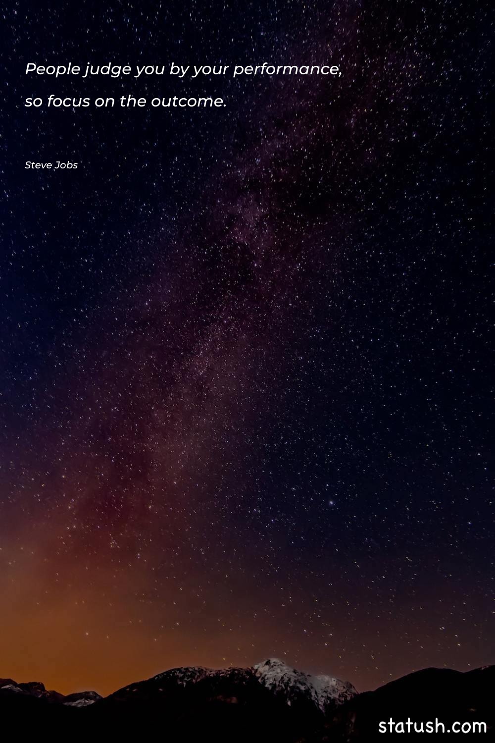 People judge you by your