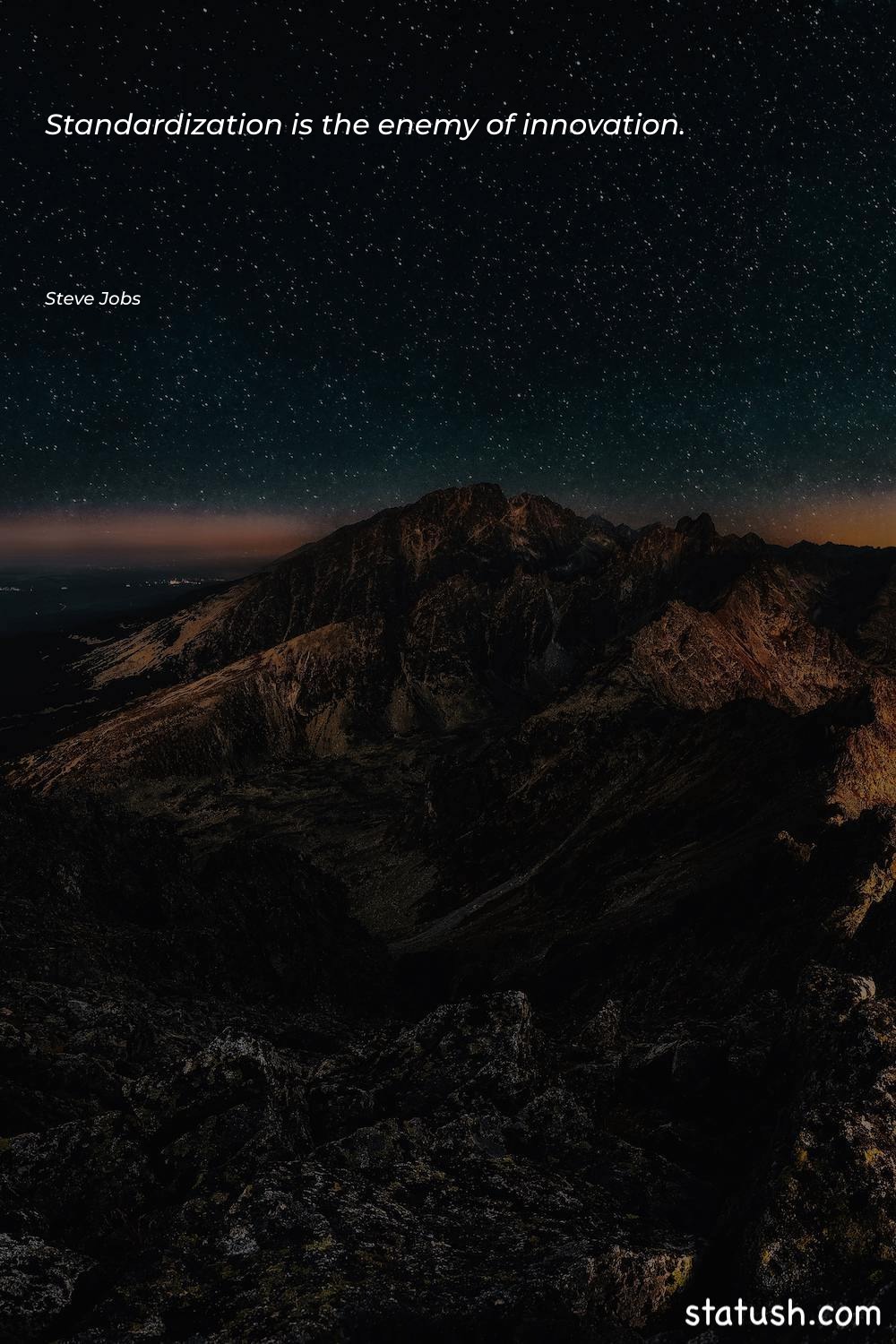 Standardization is the enemy of