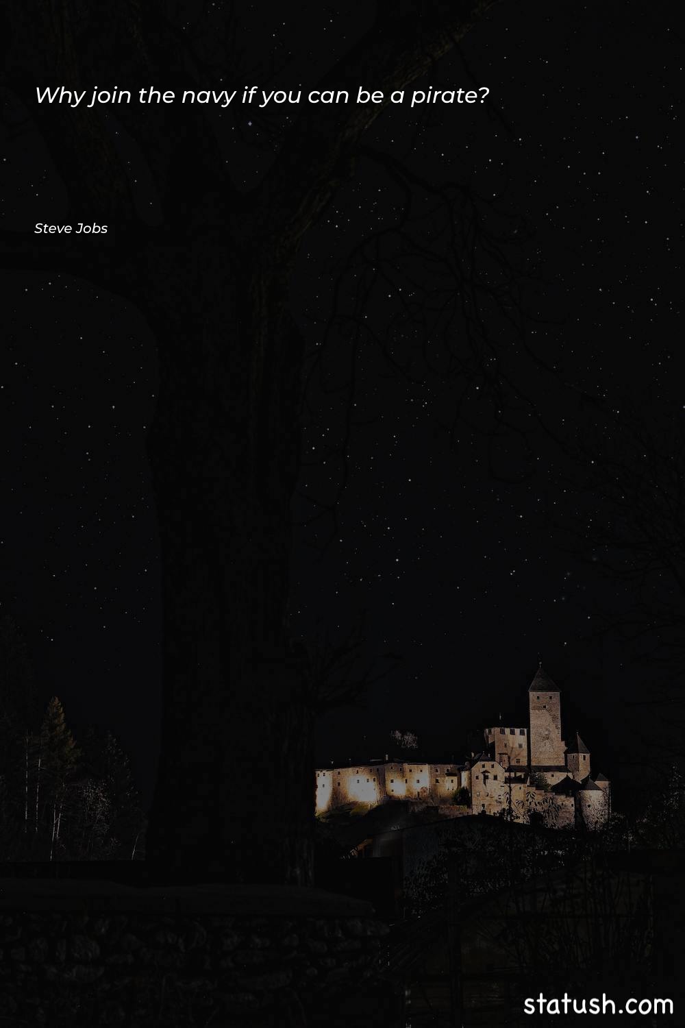 Why join the navy if