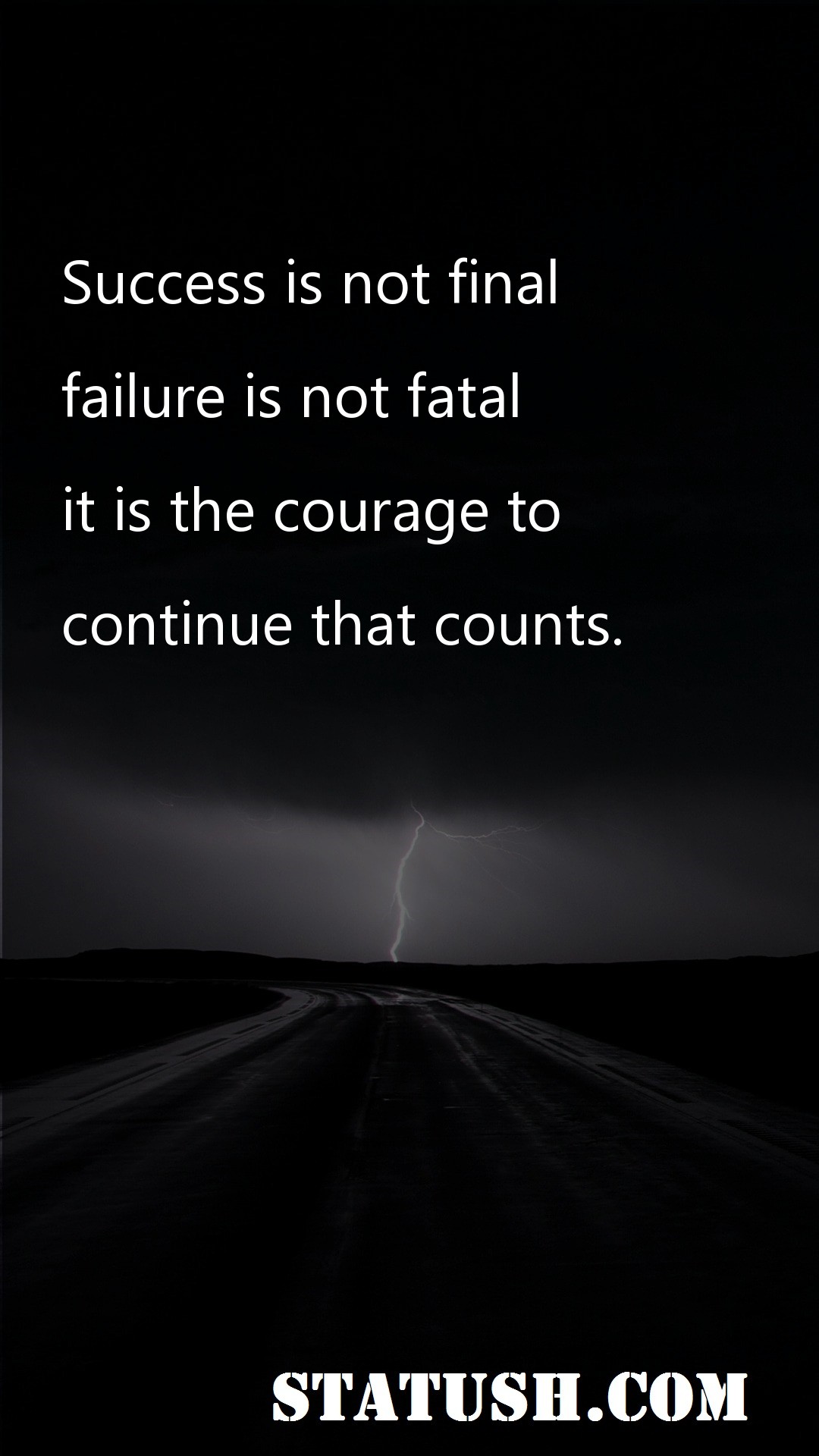 Success is not final Success Quotes at statush.com