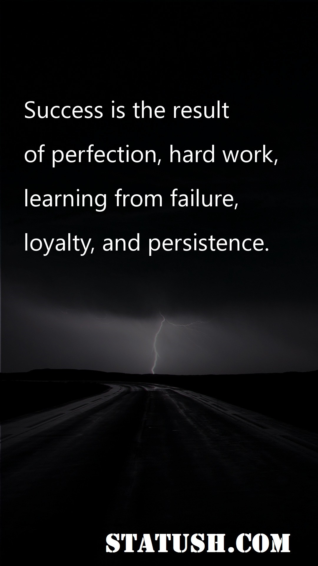 Success is the result of perfection Success Quotes at statush.com