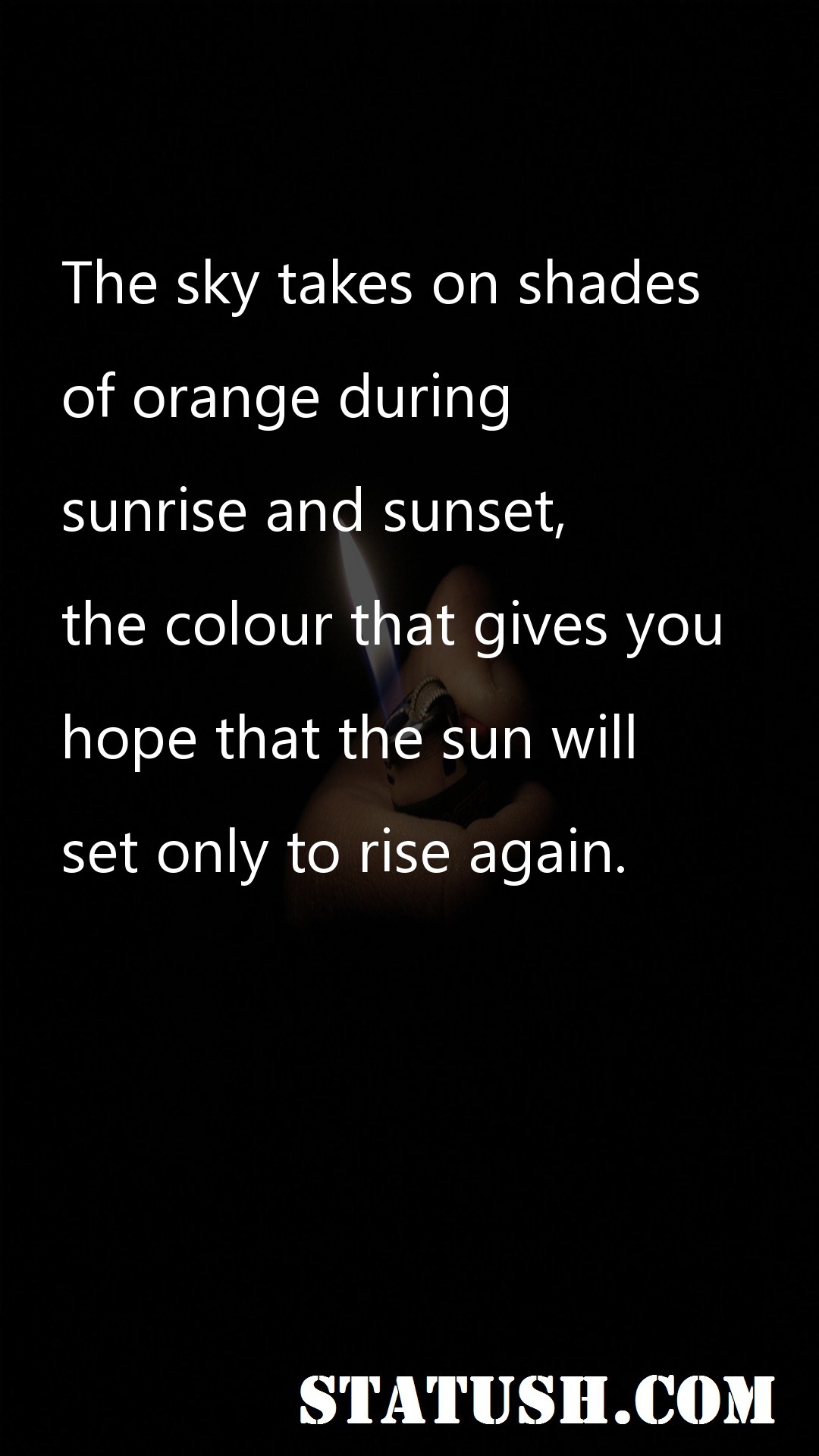 The sky takes on shades - Hope Quotes at statush.com