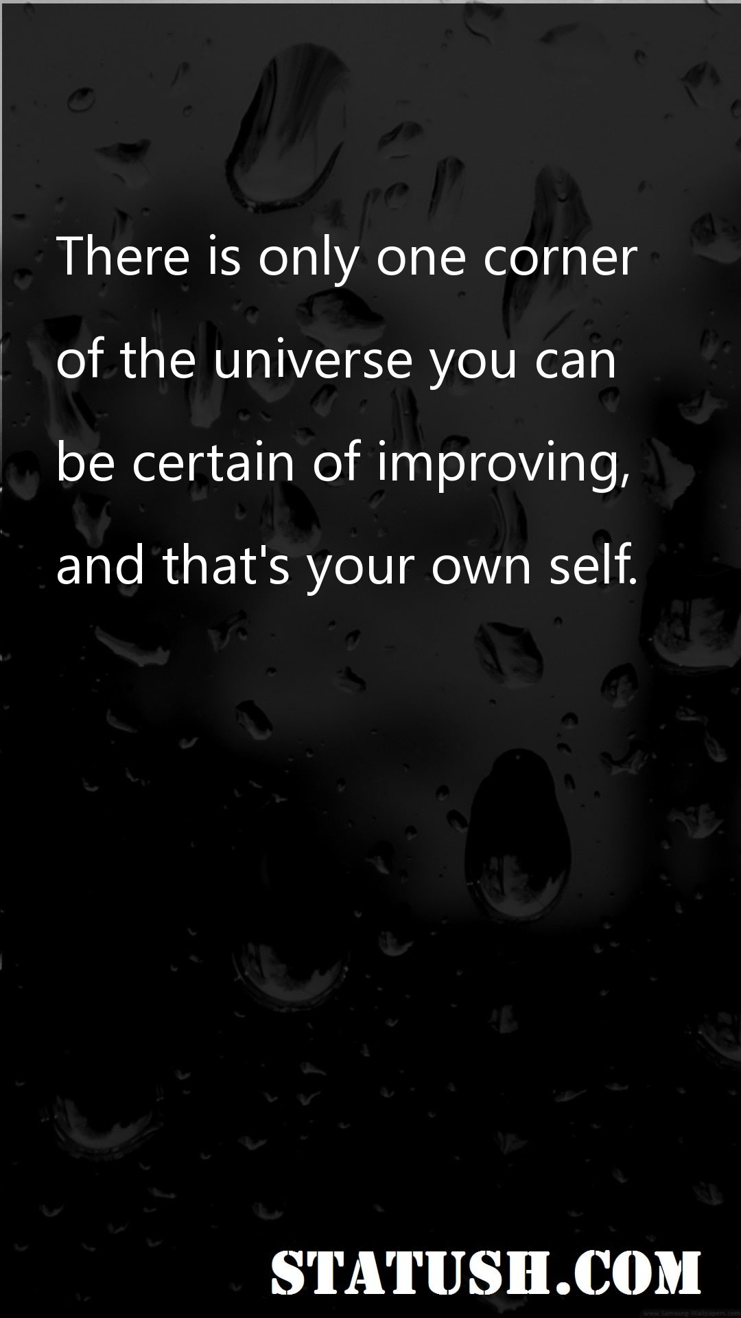 There is only one corner - Motivational Quotes at statush.com