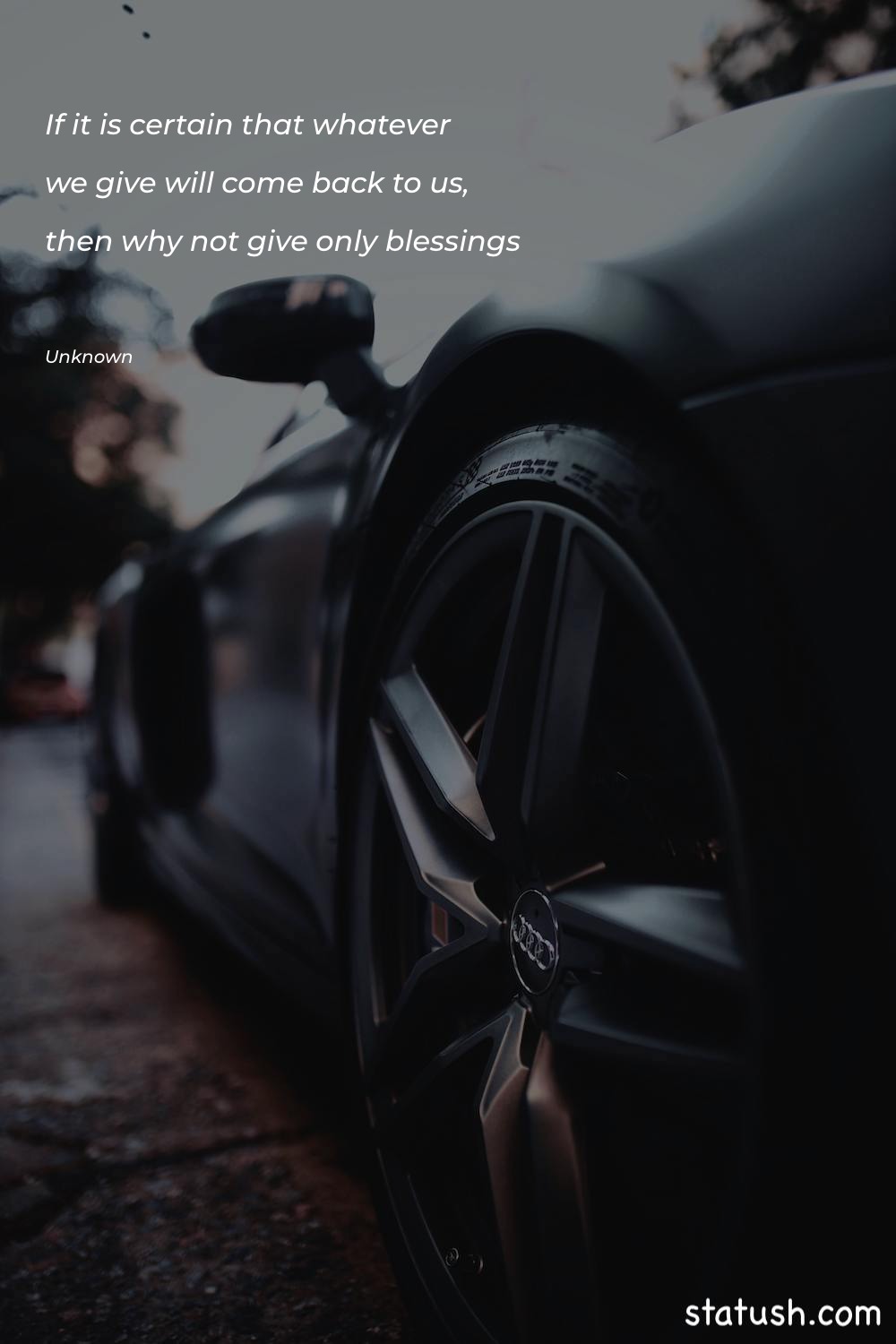 Only Happiness and-blessings should be given