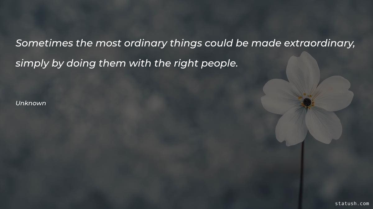 Sometimes the most ordinary things Motivational Quotes at statush.com