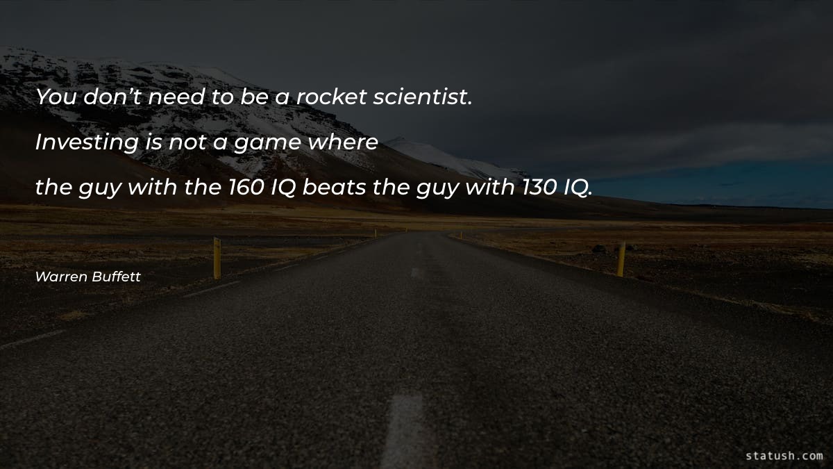 You don’t need to be