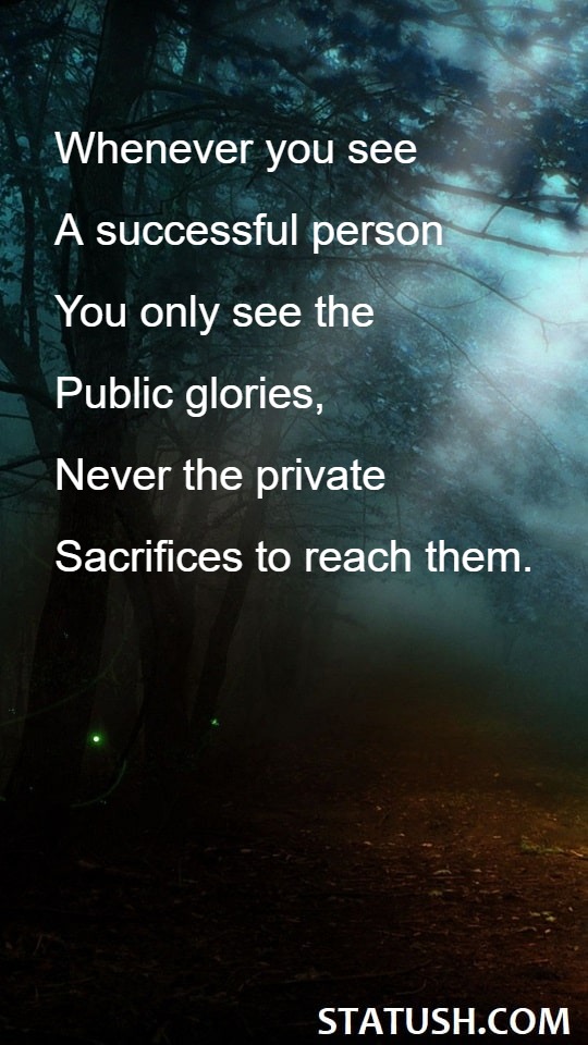 Whenever you see a successfull - Success Quotes at statush.com