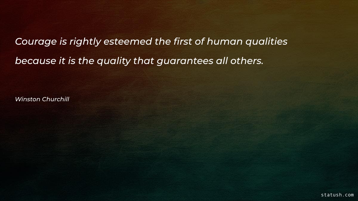 Courage is rightly esteemed the Motivational Quotes at statush.com