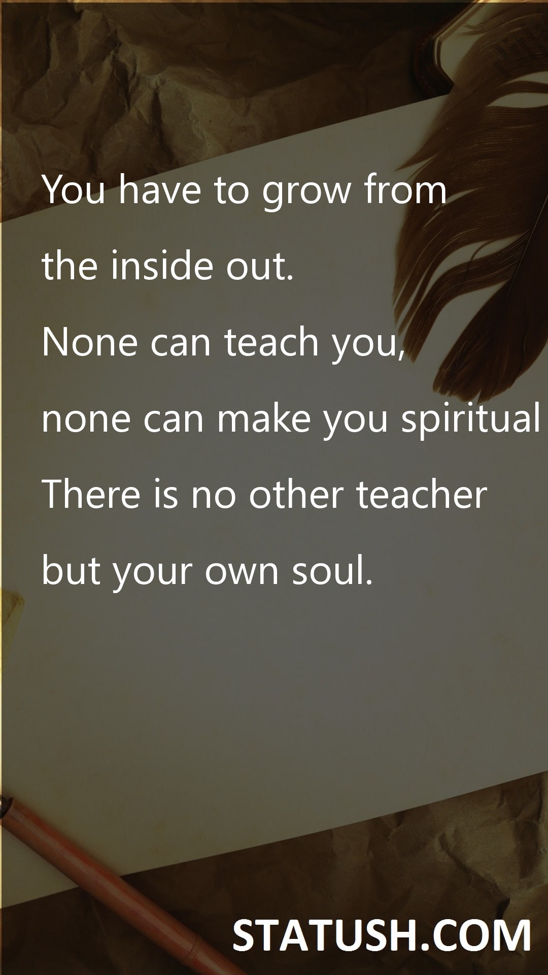You have to grow from - Teacher Quotes at statush.com