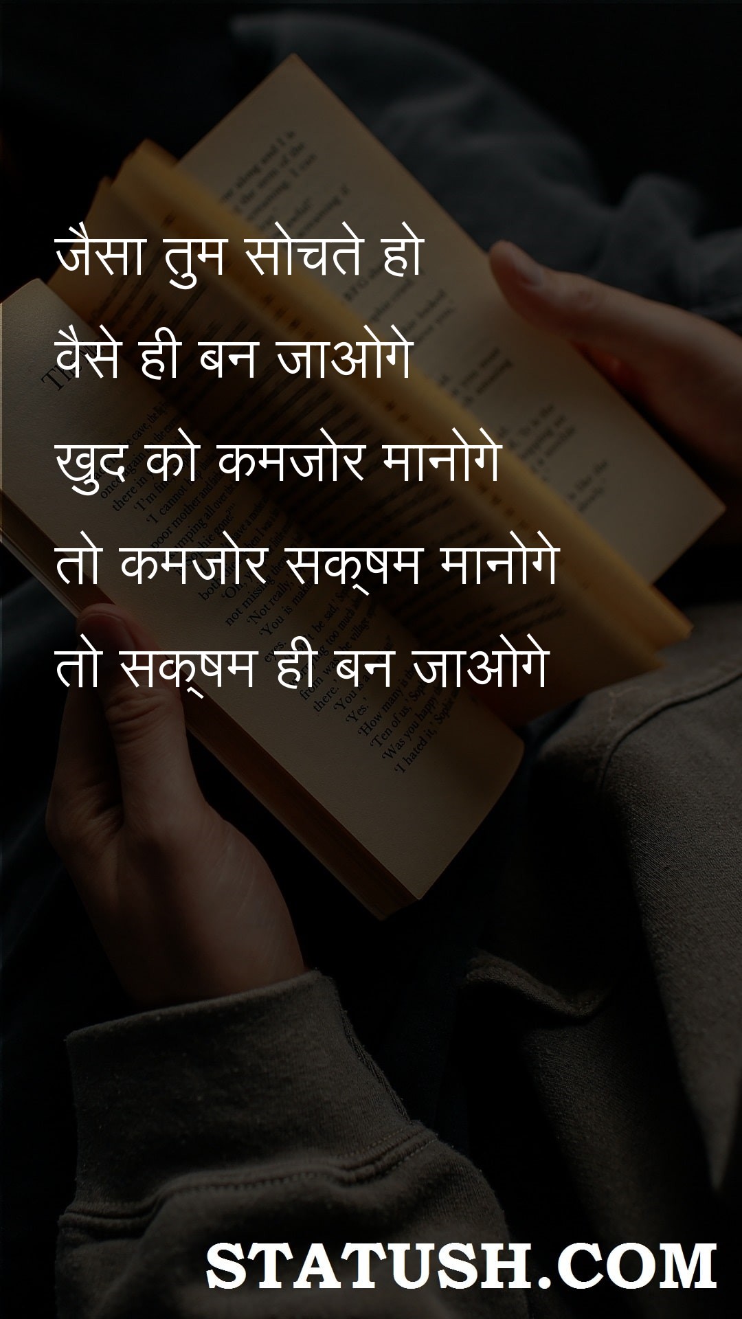 You will become as you think Hindi Quotes at statush.com