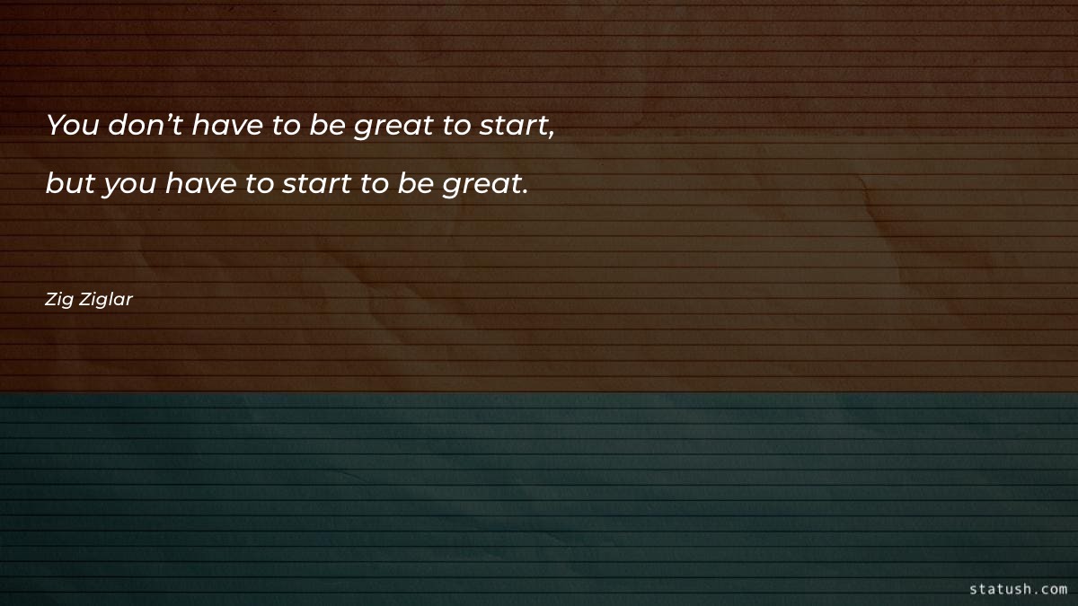 You don’t have to be